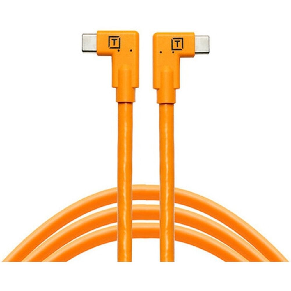 Tether Tools TetherPro USB-C ángulo recto naranja 4,6m