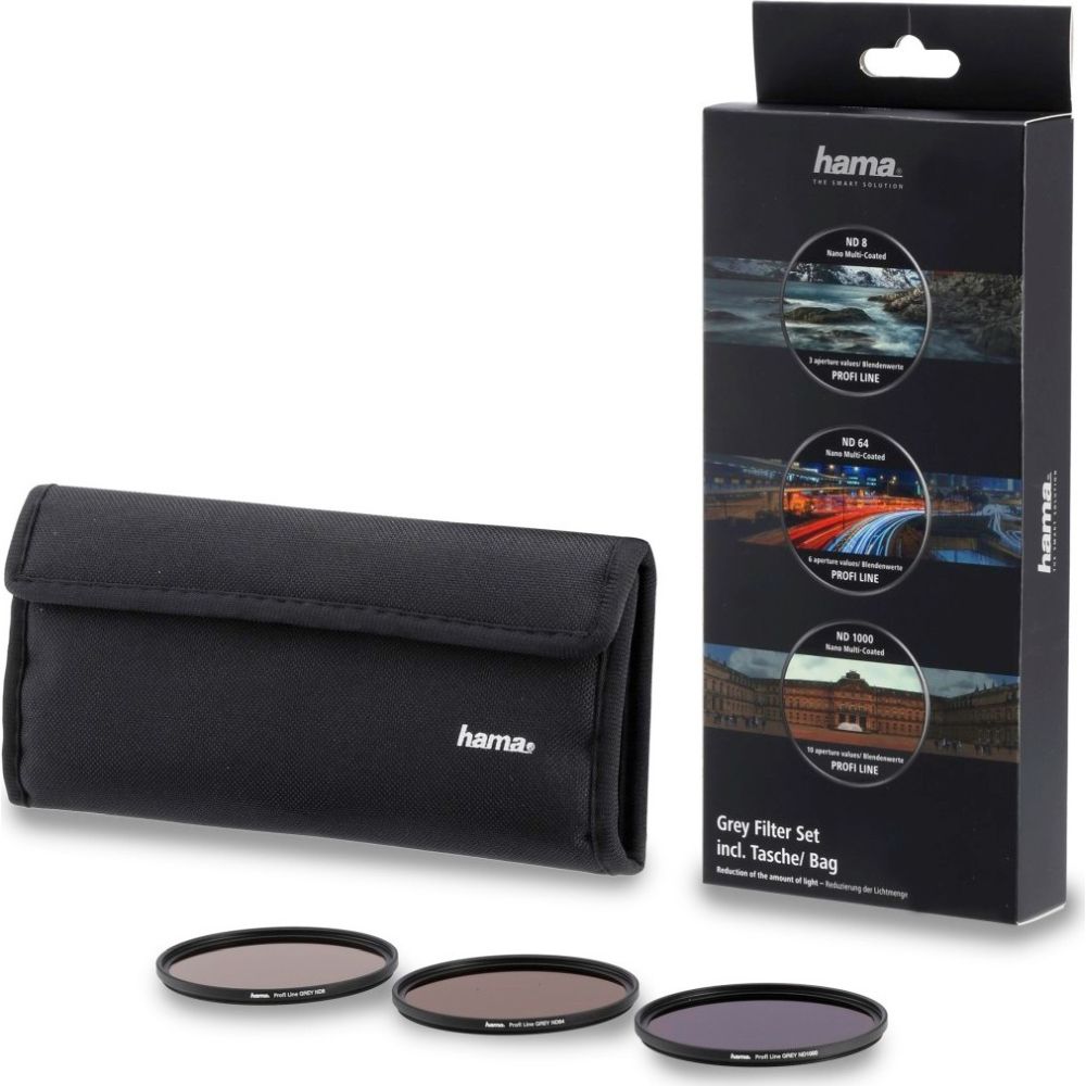 Hama Set de Filtros Grises ND8/64/1000 77mm