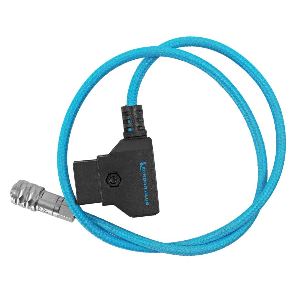 Cable de alimentación Kondor azul D-Tap a BMPCC 4K 6K para Blackmagic Pocket Cinema Camera 4K P-Tap 20", azul