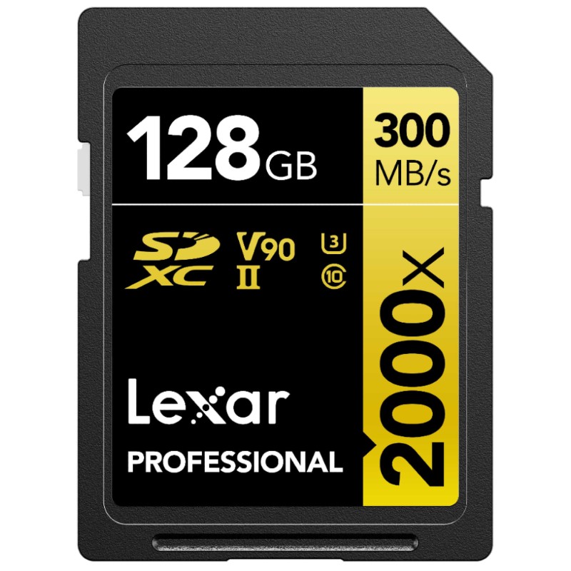 Lexar Professional Gold Tarjeta SD UHS-II - R300/W260 MB/s - 128GB – V90