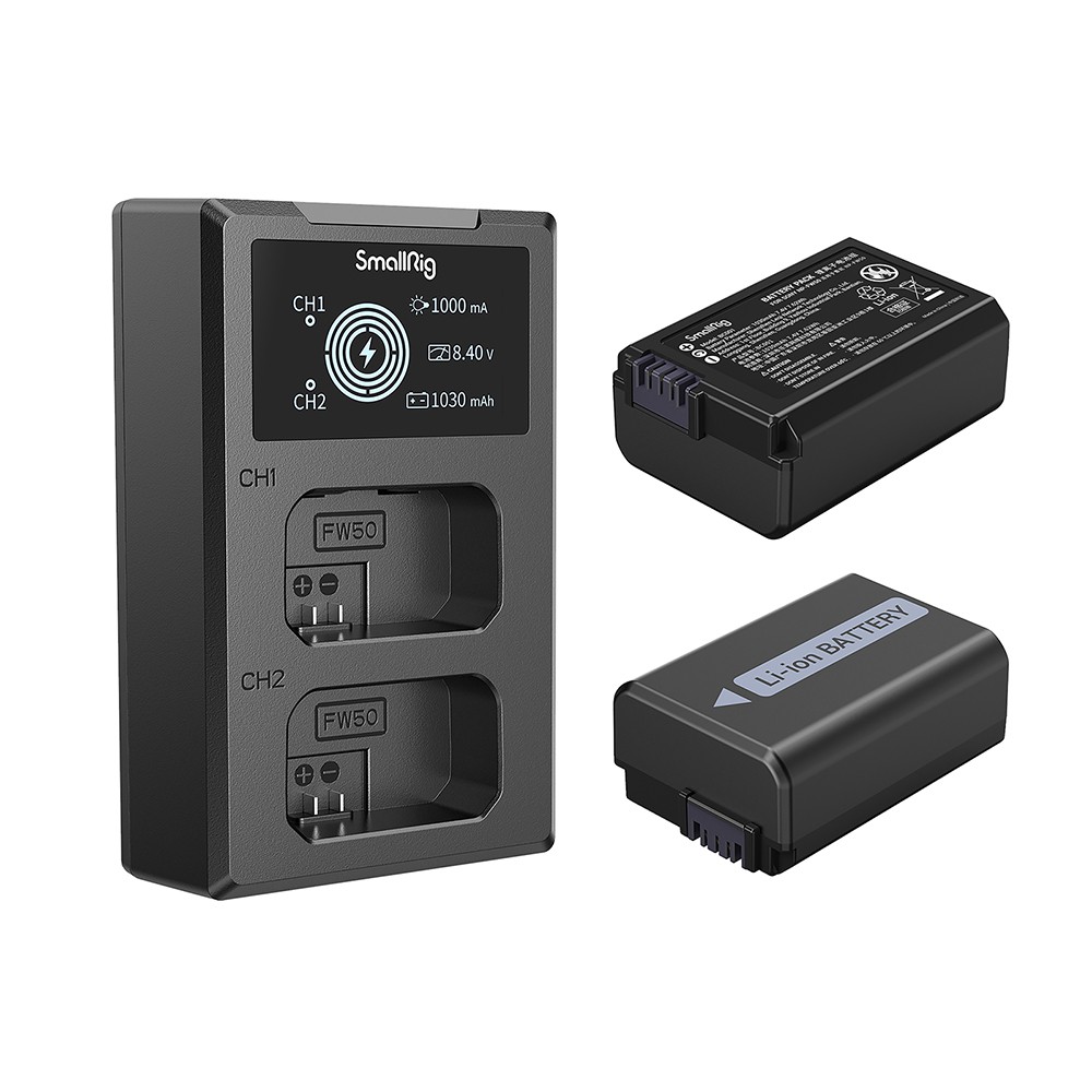Kit de batería y cargador NP-FW50 para cámara SmallRig 3818