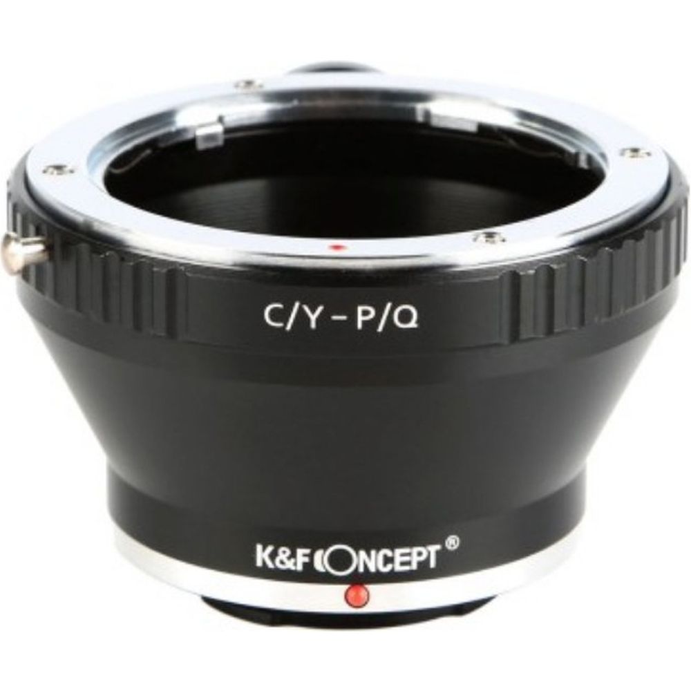 Adaptador de objetivo K&F para Contax Yashica - Pentax Q con montura para trípode.