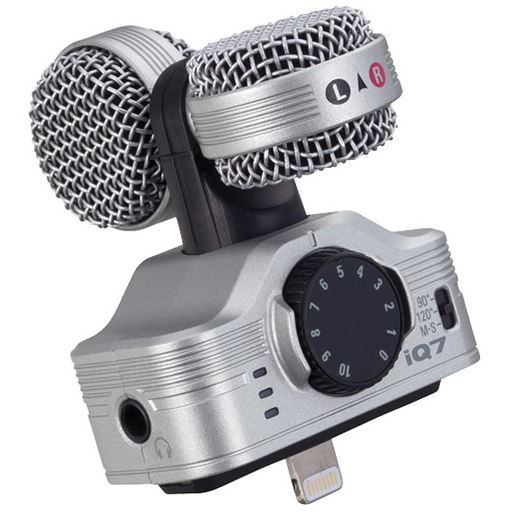 Micrófono estéreo iQ7 MS de Zoom para iPhone y iPad