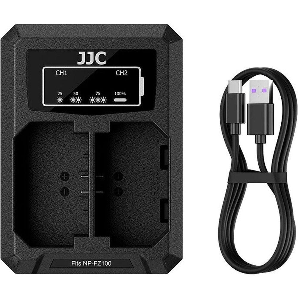 Cargador de batería dual USB-C JJC Sony DCH-FZ100TC (para Sony NP-FZ100)