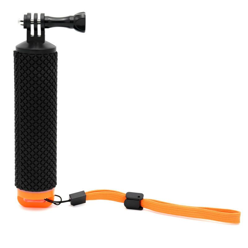 Caruba Agarre de Mano Acolchado Flotante con Montura para GoPro (negro/naranja)