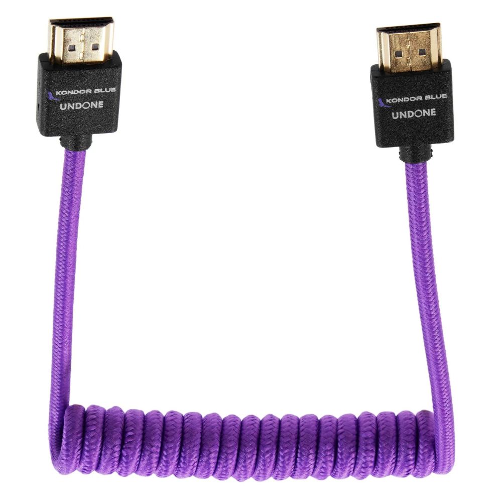 Kondor Blue Gerald Undone MK2 Cable HDMI completo de 12"-24" en espiral (púrpura)