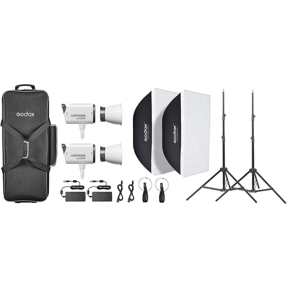 Kit de 2 luces LED de vídeo Godox Litemons LA200R RGB