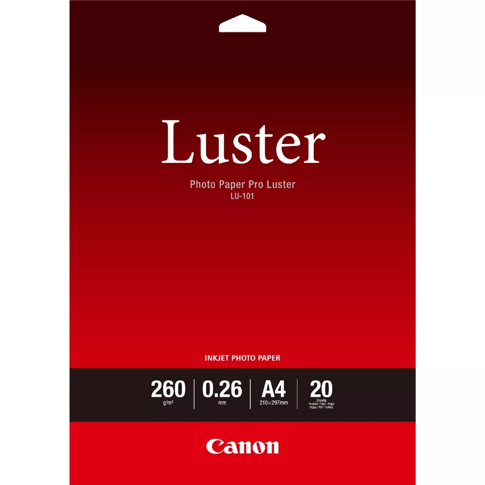 Canon LU-101 Papel fotográfico Pro Lustre A4 20 hojas 260g