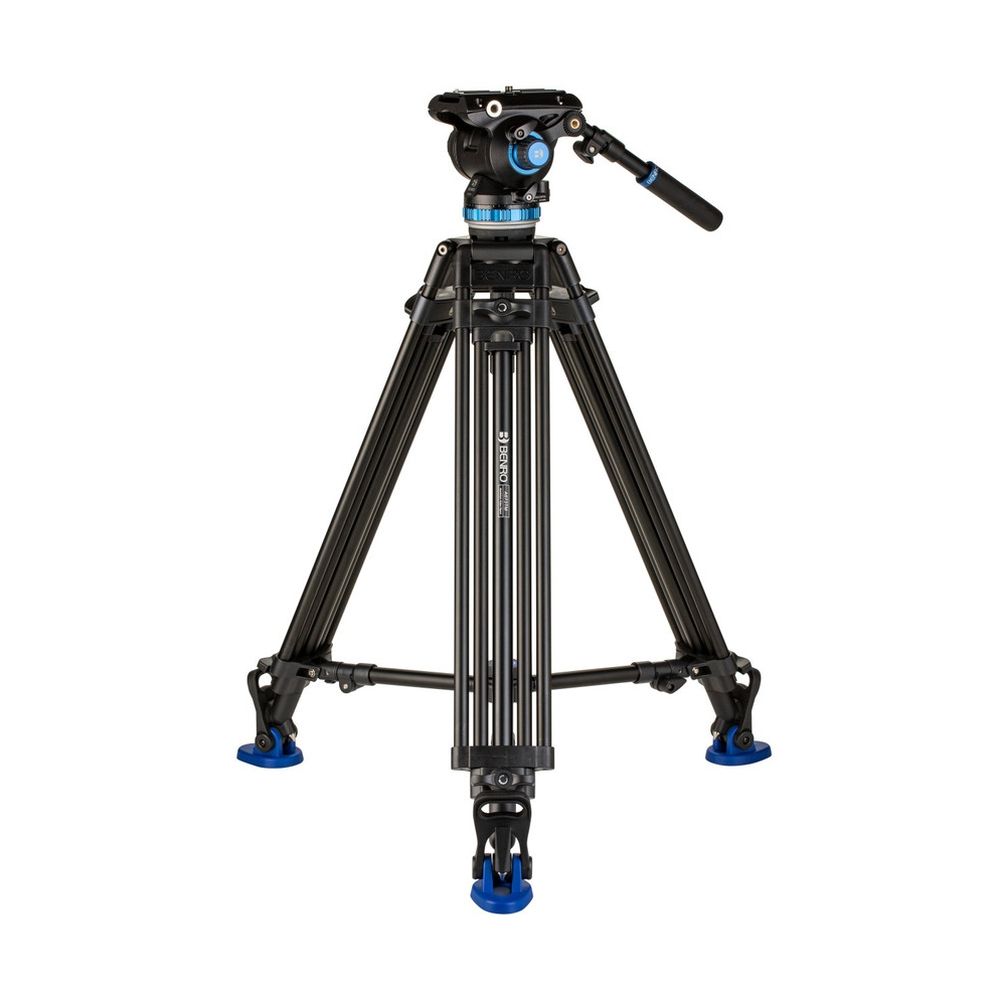 Trípode de vídeo de doble tubo de aluminio Benro A673TM con cabezal de vídeo S8PRO