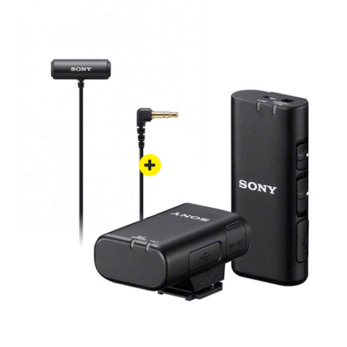 Micrófono inalámbrico compatible con zapata multiinterfaz Sony se reunió Kit de micrófono de solapa estéreo compacto