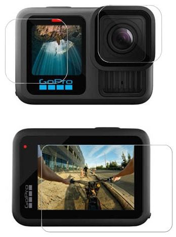 Telesin Juego de protectores de pantalla de cristal templado para GoPro 13