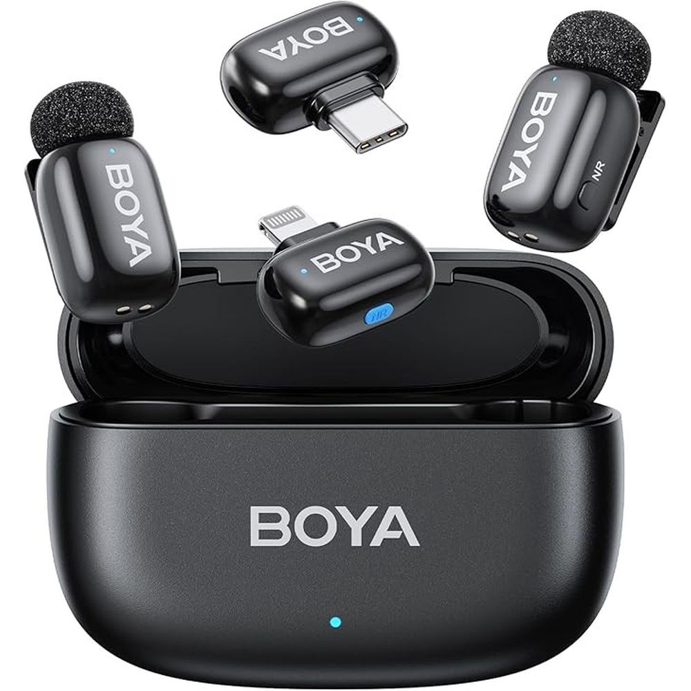 Boya Mini 2 (2 TX + 1 RX USB-C + 1 RX Lightning) negro