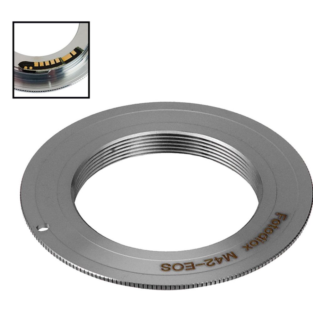 Fotodiox Pro Adaptador de montura de lente compatible con lentes SLR con montura de tornillo tipo 1 M42 a cuerpo de cámara SLR con montura Canon EOS (EF, EF-S)