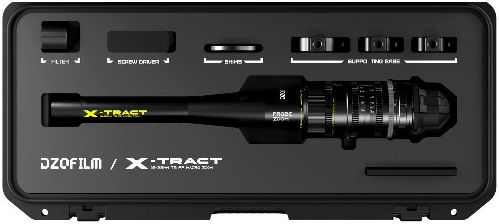 Objetivo DZOFilm X-tract 18-28mm T8 FF Sonda Macro Zoom montura PL (metro)