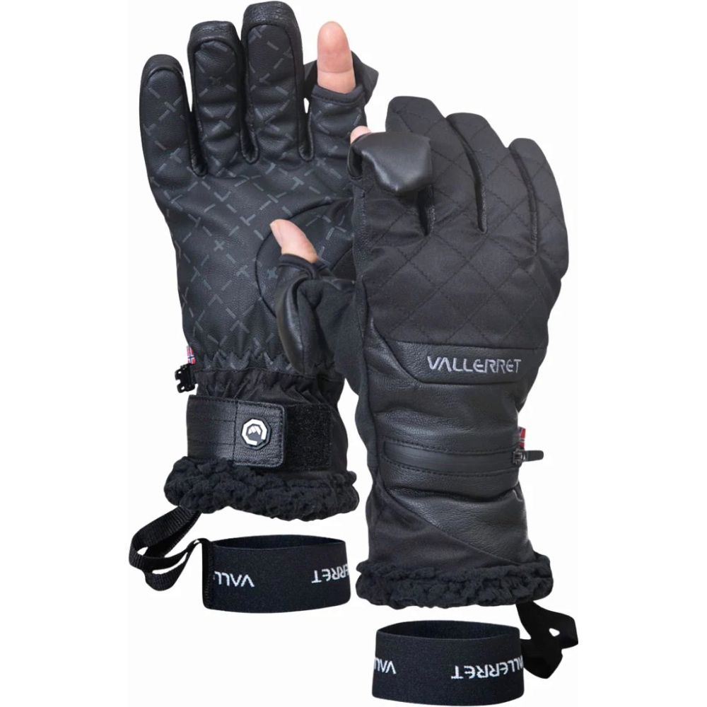 Guante Vallerret Saga para mujer, color negro, talla M